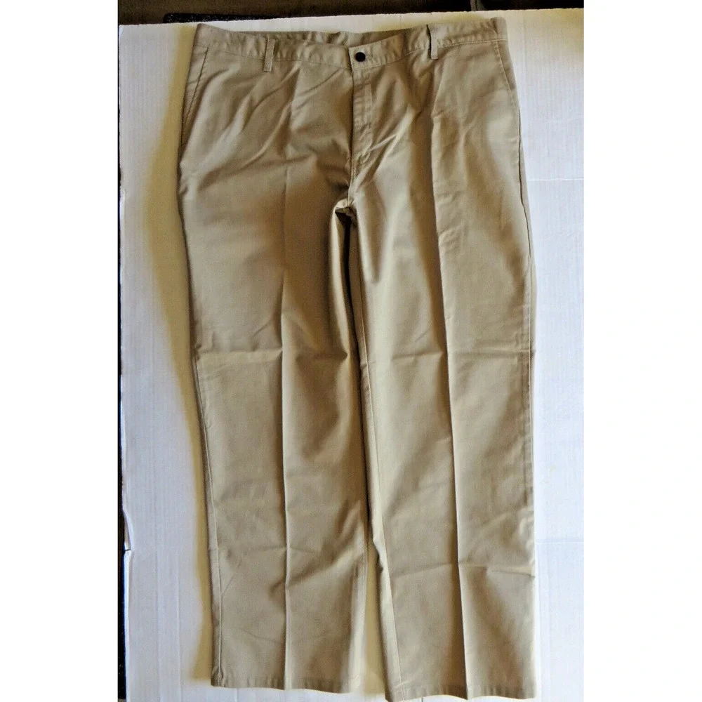 Mens Dickies Khaki Cargo Carpenter Work Pants‎ Size 42x32 Actual 44x33